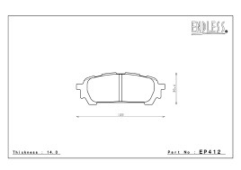 Тормозные колодки Endless NS97 EP412 (R913) Subaru Forester Impreza, задние