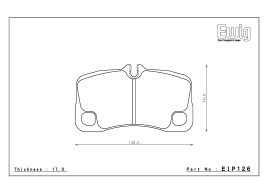 Тормозные колодки Endless EIP126 MA45B (PRE, N84M) PORSCHE 997 (=HP285), Racing compound, задние