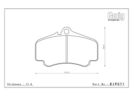 Тормозные колодки Endless EIP071 ME20 (CC40) Porsche 911 996) Turbo,  997.2 Carrera S, Racing compound, передние
