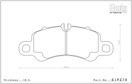 Тормозные колодки Endless EIP279 ME20 (EIP193/9P1698151A) PORSCHE 718 Boxster Cayman S (982) передние