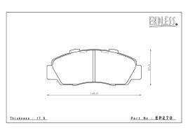 Тормозные колодки Endless Y-Sports EP270 (F333) Honda Integra DC2/DB8, NSX NA1/2, Civik EK9, Odyssey RA1-5