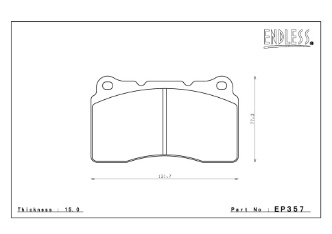 Тормозные колодки Endless N35S EP357 (CC43) Mitsubishi EVO V-IX CT9A GSR-RS, CZ4A, Subaru GDB GRB, 4pot Brembo® передние фото 6
