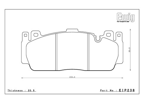 Тормозные колодки ENDLESS ME20 (CC40) EIP238 BMW F10 M5, Racing compound, передние фото 2