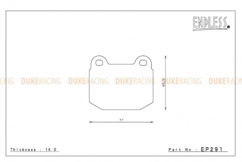 Тормозные колодки Endless EP291 CC-Rg (R506/906/206) Nissan Skyline GT-R BNR32, BCNR33, BNR34, Mitsubishi EVO 7-9 CT9A Brembo, Subaru GDB/GRB (WRX) Sti Brembo) фото 1